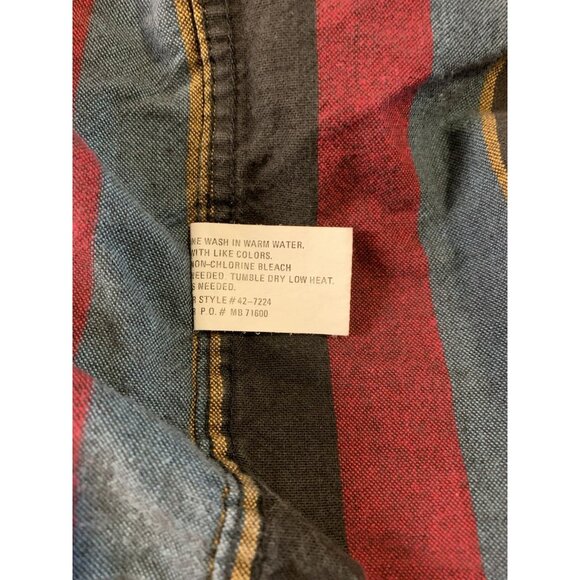 Vintage Eddie Bauer Striped Button Up Flannel Made In USA Workwear Men’s XL - Picture 4 of 10